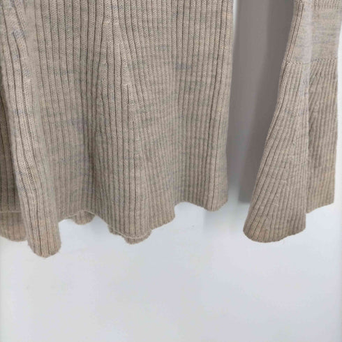 babaco 20AW CABLE EYELET TURTLE NECK SANDBEIGE ケーブル アイレット タートルネック ニット セーター レディース FREE