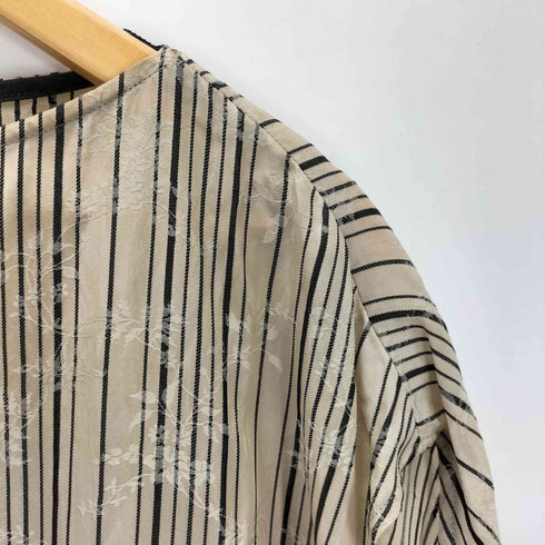 マメクロゴウチ Mame Kurogouchi 20SS Floral Stripe Silk Jacquard sleeveless Dress フローラル ストライプ シルク ジャカード ノースリーブ ドレス ワンピース レディース JPN:2