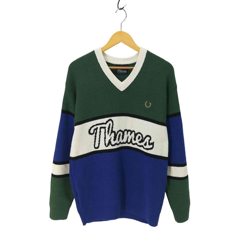 フレッドペリー FRED PERRY Thames Vネック ニット メンズ import:M