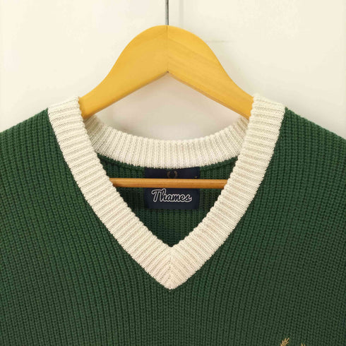 フレッドペリー FRED PERRY Thames Vネック ニット メンズ import:M