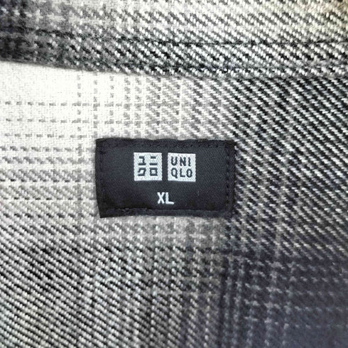 ユニクロ UNIQLO オンブレ―チェック シャツ メンズ JPN:XL