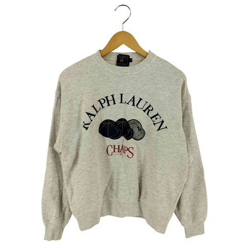 チャップスラルフローレン CHAPS RALPH LAUREN 霜降り フロント刺繍ワッペンスウェット メンズ import:M