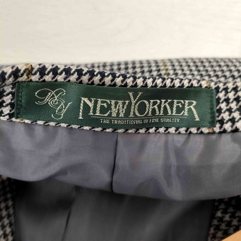 ニューヨーカー NEWYORKER 千鳥格子 ウール ダブルテーラードジャケット レディース 13AR