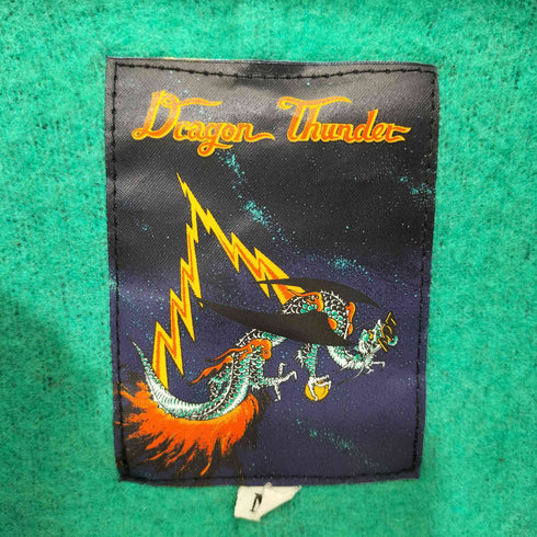 Dragon Thunder 00s Y2K ウールカシミヤ 切替 ジップアップ トラックジャケット メンズ JPN:M