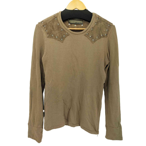 アユイテ AYUITE 00s Y2K archive スタッズ 裏パイル コットンリブ L/S カットソー メンズ JPN:1