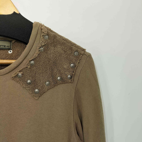 アユイテ AYUITE 00s Y2K archive スタッズ 裏パイル コットンリブ L/S カットソー メンズ JPN:1