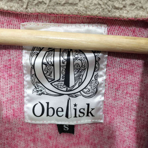 オベリスク Obelisk 00s Y2K archive Velour Zip Hoodie ベロア 切替 ダブルジップ ジップアップ パーカー メンズ JPN:S