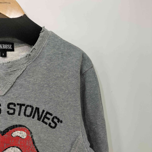 ジャックローズ JACKROSE 00s UK ロックバンド クルーネック ダメージ スウェット メンズ JPN:3