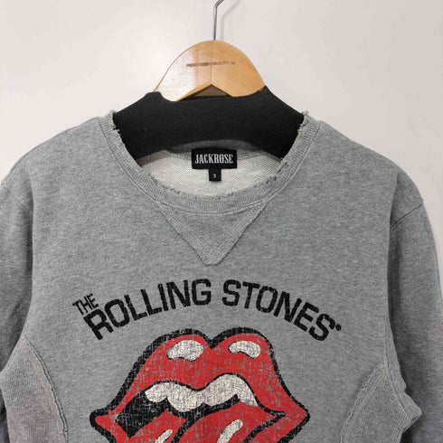 ジャックローズ JACKROSE 00s UK ロックバンド クルーネック ダメージ スウェット メンズ JPN:3