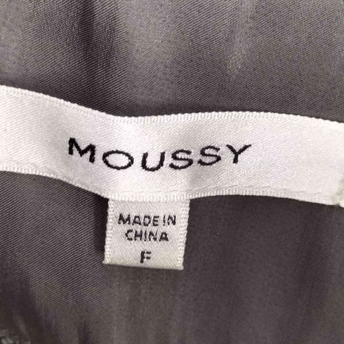 マウジー moussy LACE TRIM FLARE サテントップス レディース FREE