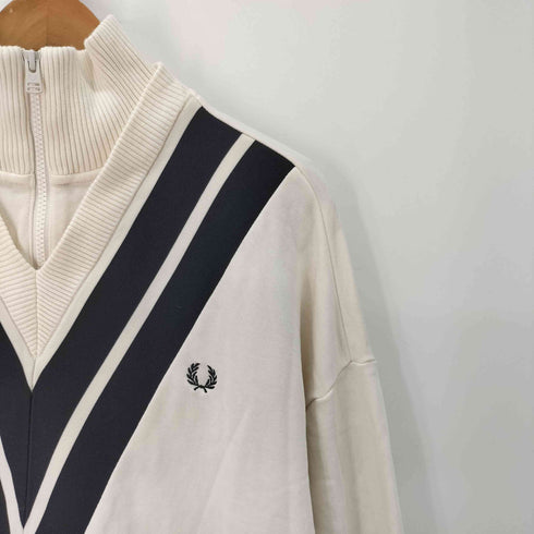 フレッドペリー FRED PERRY Tipped Knitted Trim Sweatshirt レディース US:6