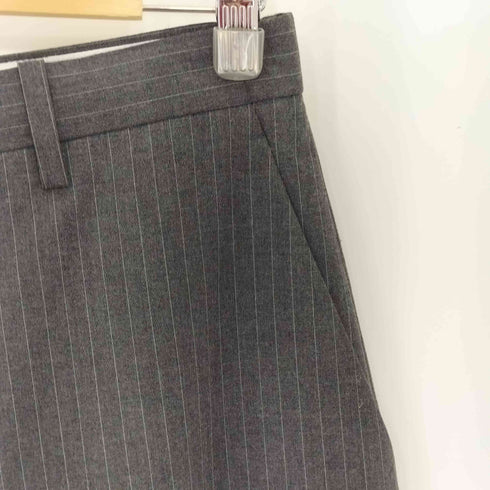 ジップフライ ストライプ ワイド スラックスパンツ メンズ