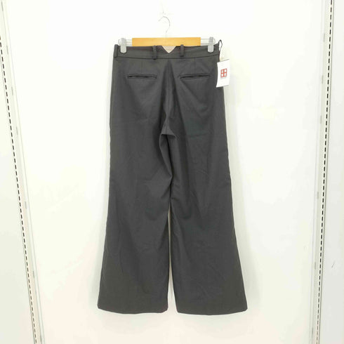 ジップフライ フラットポケット ワイドスラックスパンツ メンズ