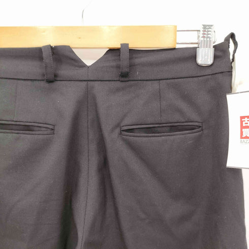 ジップフライ フラットポケット ワイドスラックスパンツ メンズ