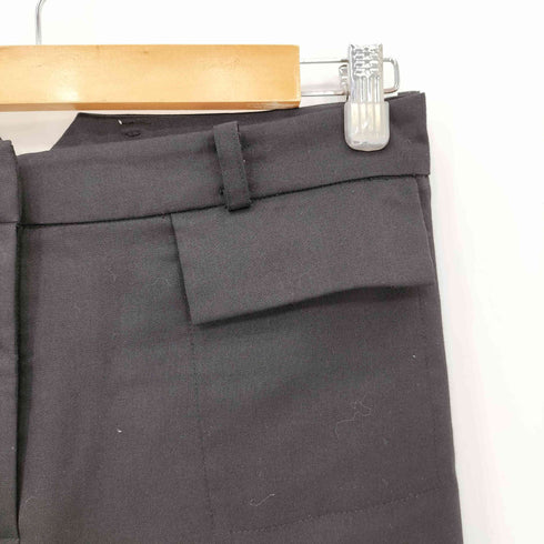 ジップフライ フラットポケット ワイドスラックスパンツ メンズ