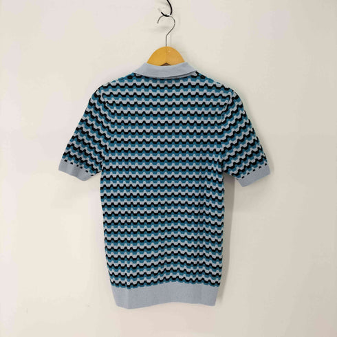 フレッドペリー FRED PERRY 総柄 ニット ポロシャツ レディース S