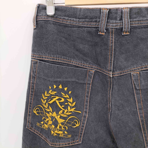 RSPCT 刺繍デザインワイドデニムパンツ メンズ 34