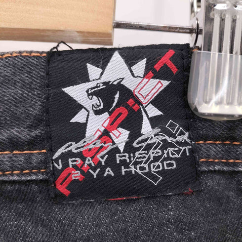 RSPCT 刺繍デザインワイドデニムパンツ メンズ 34