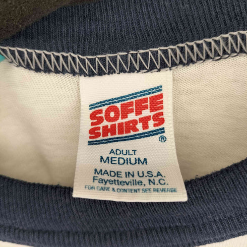 ソフェシャツ SOFFE SHIRTS USA製 プリント ラグランスリーブ Tシャツ メンズ import:M
