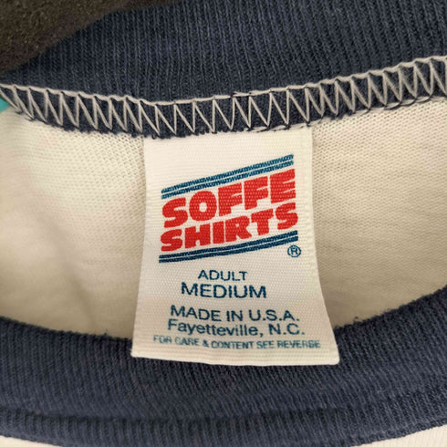 ソフェシャツ SOFFE SHIRTS USA製 プリント ラグランスリーブ Tシャツ メンズ import:M
