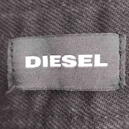 ディーゼル DIESEL フロントジップ ダメージ加工 ブラックデニム ミニスカート レディース 26