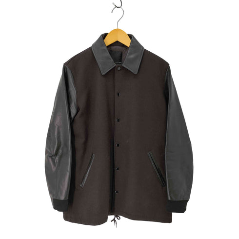 ラッドミュージシャン LAD MUSICIAN STADIUM JUMPER MIDDLE ウール レザー コーチスタジャン メンズ 16