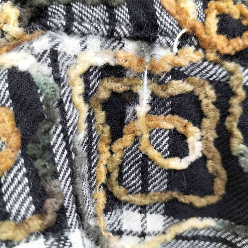 KOLOS PARIS OPTI ジップ ステッチ デザイン チェック パンツ EURO VINTAGE メンズ 42