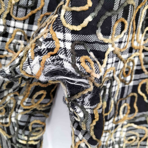 KOLOS PARIS OPTI ジップ ステッチ デザイン チェック パンツ EURO VINTAGE メンズ 42