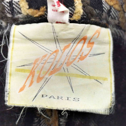 KOLOS PARIS OPTI ジップ ステッチ デザイン チェック パンツ EURO VINTAGE メンズ 42