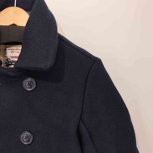 スーパードライ Superdry 極度乾燥(しなさい) HEAVYWEIGHT WOOL Pコート メンズ import:S