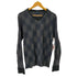 バーバリーブルーレーベル BURBERRY BLUE LABEL V-neck Cotton Argyle Knit Sweater ホース ロゴ 刺繍 Vネック ローゲージ コットン アーガイル ニット セーター レディース import:L