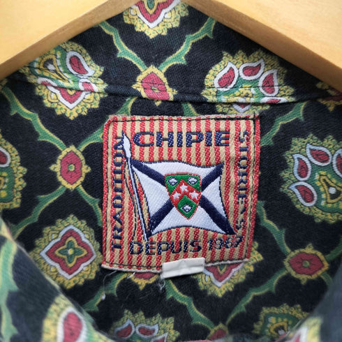 CHIPIE 80S 総柄L/S ボタンダウンシャツ メンズ L