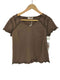 ランセル LANCEL PARIS フリルデザイン Vネック カットソー Tシャツ レディース 40