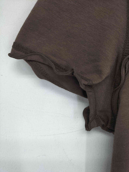 ランセル LANCEL PARIS フリルデザイン Vネック カットソー Tシャツ レディース 40
