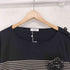 ランバン LANVIN コサージュ付き ボートネック ボーダー柄 ワンピース チュニック レディース 38