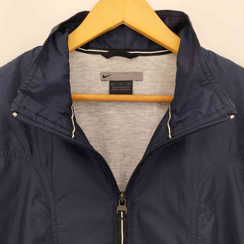 ナイキ NIKE 00s グレータグ 袖スウッシュ ツートン ナイロンジャケット 裾ドローコード メンズ import:L
