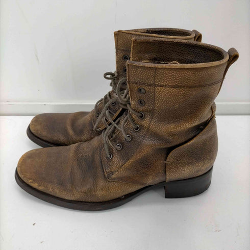 ブッテロ BUTTERO イタリア製 型押し レザー ブーツ vibramソール メンズ EUR:40