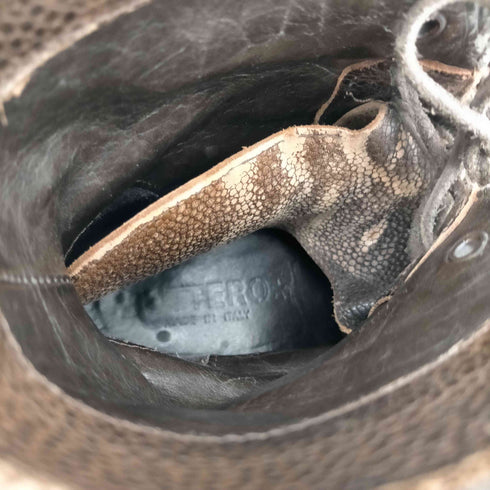 ブッテロ BUTTERO イタリア製 型押し レザー ブーツ vibramソール メンズ EUR:40