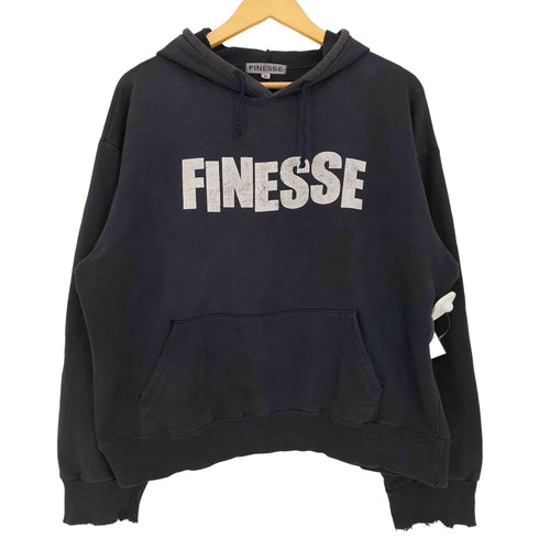 FINESSE 90s フロントロゴプリント スターロゴ プルオーバーパーカー 短丈 メンズ JPN:M