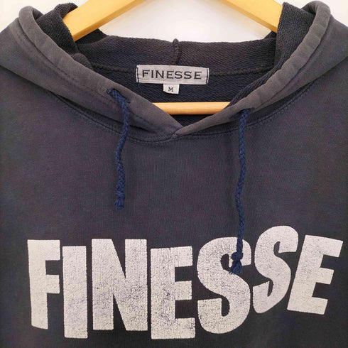 FINESSE 90s フロントロゴプリント スターロゴ プルオーバーパーカー 短丈 メンズ JPN:M
