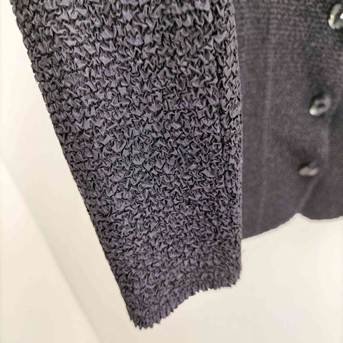 NOKO PLEATS ノーカラー プリーツジャケット レディース 38