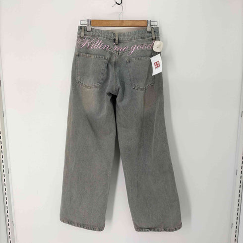 インターファクトリー INTER FACTORY 24AW Killin’ me good バック刺繍 ワイド バギー デニム パンツ Y2K レディース JPN:M