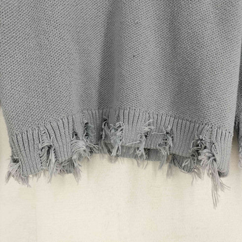ハーシュアンドクルーエル HARSHANDCRUEL バックプリント ダメージ加工 ニット メンズ import:M