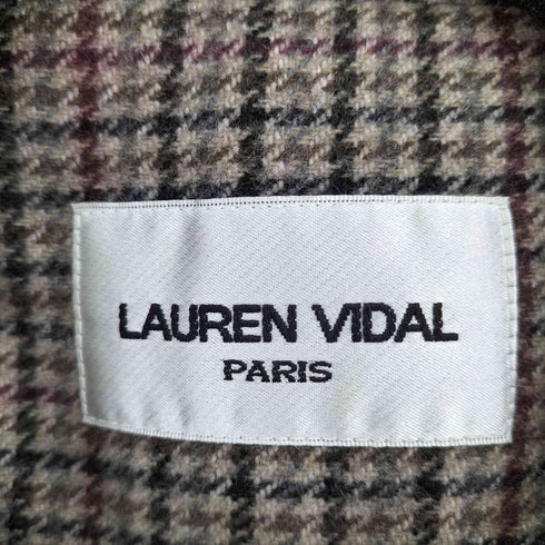 LAUREN VIDAL チェック チェスターコート レディース