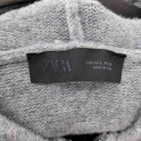 ザラ ZARA フード付きタイベルトニットカーディガン レディース US L