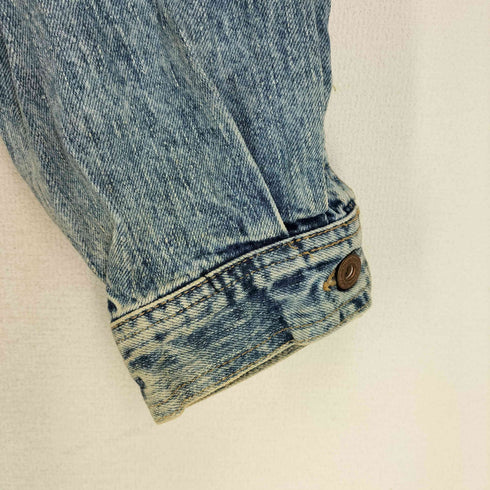 サムシング SOMETHING 80-90S ケミカルウォッシュ ジップアップ デニムジャケット レディース import:M