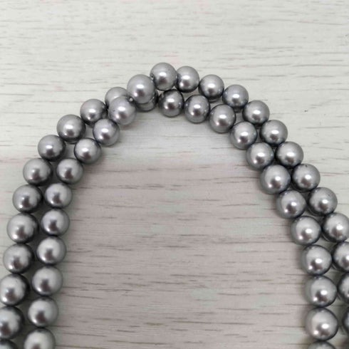 A.SILVER 刻印 アンティークシルバー パール型 ネックレス レディース
