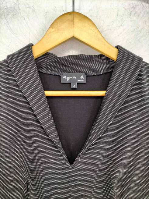 アニエスベー agnes b. PARIS ドット柄 ノースリーブ ワンピース レディース 1