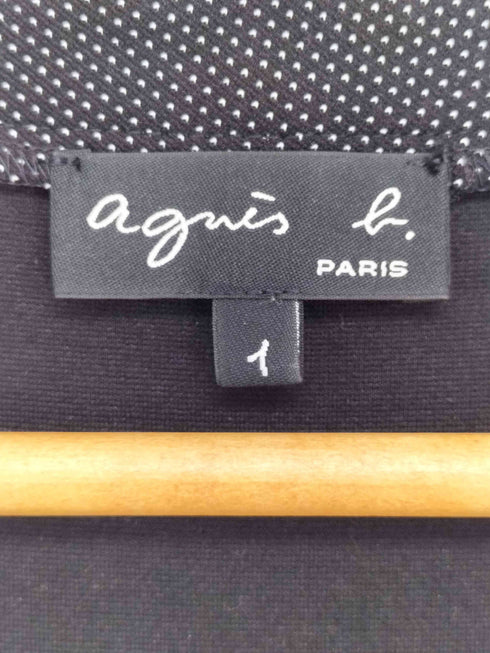 アニエスベー agnes b. PARIS ドット柄 ノースリーブ ワンピース レディース 1