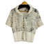 ELISA CAVALETTI イタリア製 装飾ボタン 総柄 S/S シャツブラウス レディース import:L